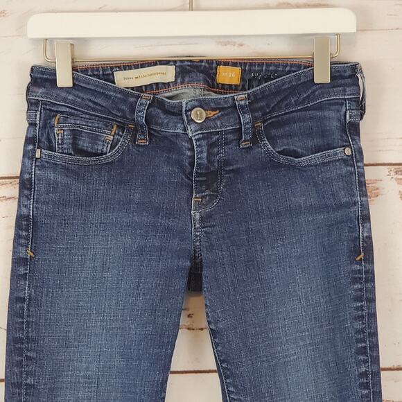 Anthro Pilcro Letterpress Skinny Jeans Distressed Size 26 - Picture 3 of 8